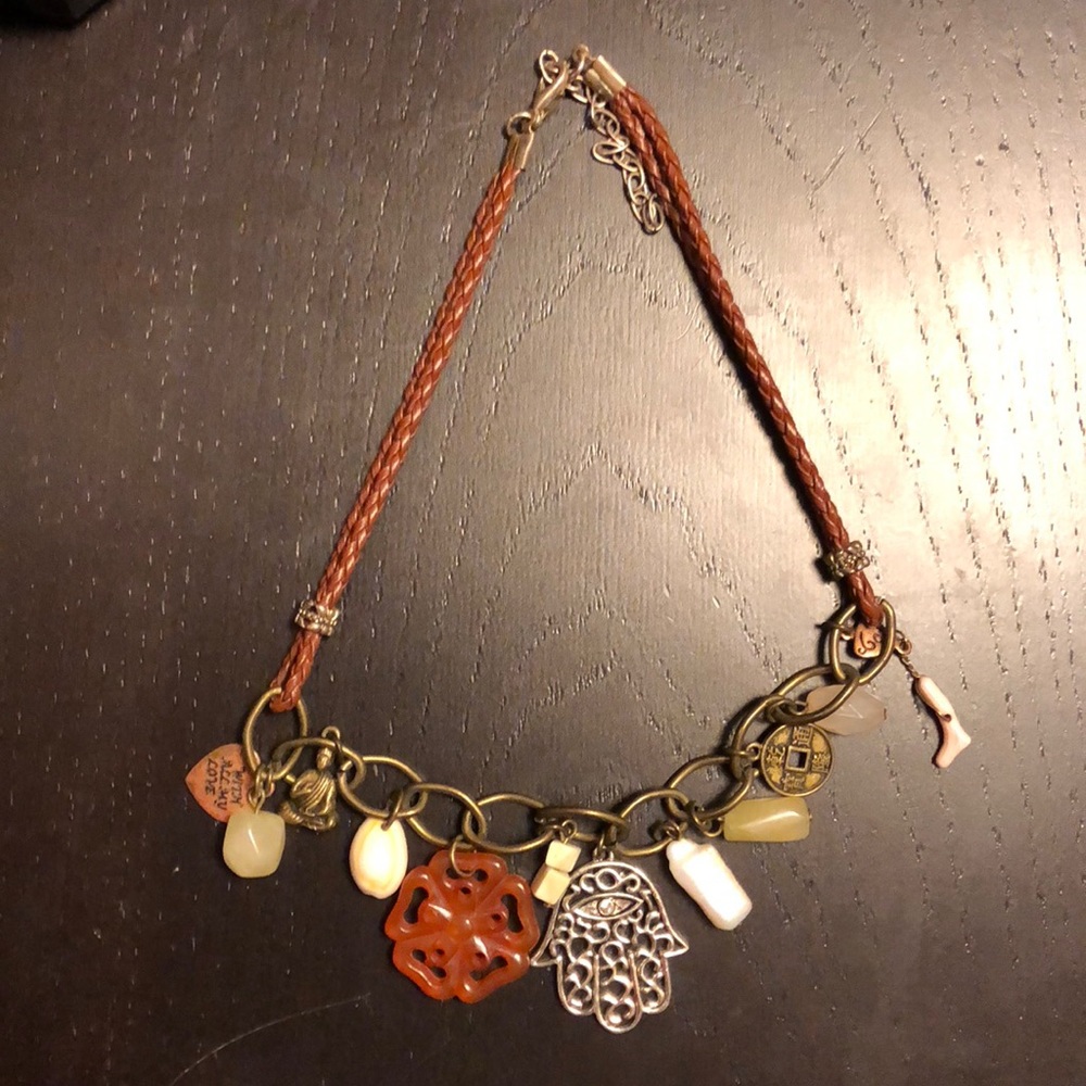 Hamsa charm necklace